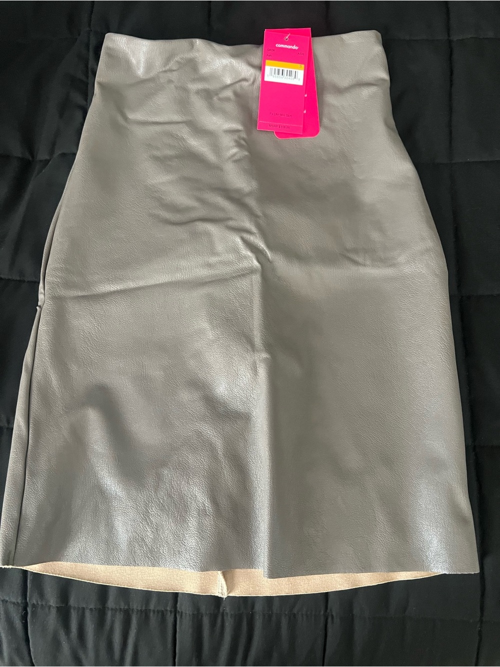 Commando Faux Leather Pencil Skirt in Ash Gray